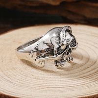 Vintage Style Rock Skull Alloy Silver Plated Men's Rings main image 2