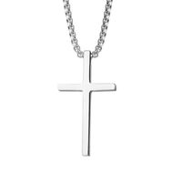 Fashion Simple Style Cross 201 Stainless Steel Alloy Polishing Men's Pendant Necklace main image 2