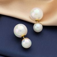 1 Pair IG Style Simple Style Solid Color Imitation Pearl Ear Studs main image 5