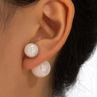 1 Pair IG Style Simple Style Solid Color Imitation Pearl Ear Studs main image 1