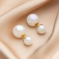 1 Pair IG Style Simple Style Solid Color Imitation Pearl Ear Studs main image 3