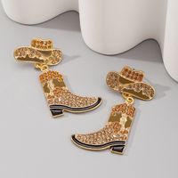 1 Pair Cowboy Style Modern Style Shoe Alloy Drop Earrings main image 3