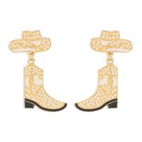 1 Pair Cowboy Style Modern Style Shoe Alloy Drop Earrings sku image 2