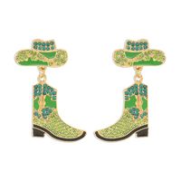 1 Pair Cowboy Style Modern Style Shoe Alloy Drop Earrings sku image 3