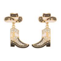 1 Pair Cowboy Style Modern Style Shoe Alloy Drop Earrings sku image 6