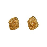 1 Pair Classic Style Solid Color Irregular Copper Ear Studs main image 3