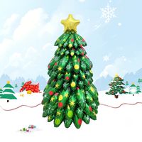 النمط الكلاسيكي شجرة عيد الميلاد فيلم الألمنيوم عيد الميلاد بالونات main image 1