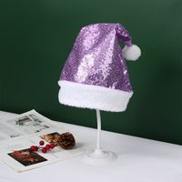 Christmas Classic Style Color Block Cloth Party Christmas Hat main image 1