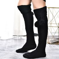 Women's Basic Solid Color Polyacrylonitrile Fiber Printing Over The Knee Socks A Pair main image 5