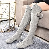 Women's Basic Solid Color Polyacrylonitrile Fiber Printing Over The Knee Socks A Pair sku image 4