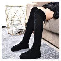 Women's Basic Solid Color Polyacrylonitrile Fiber Printing Over The Knee Socks A Pair main image 4