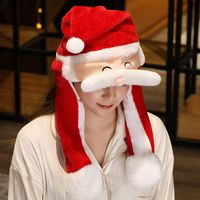 Christmas Cartoon Style Cute Hat Flannel Family Gathering Party Festival Christmas Hat main image 3