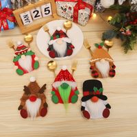 Christmas Cartoon Style Santa Claus Polyester Family Gathering Party Festival Cutlery Bag main image 1