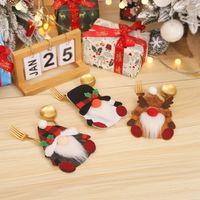 Christmas Cartoon Style Santa Claus Polyester Family Gathering Party Festival Cutlery Bag main image 4