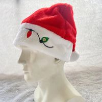 Christmas Classic Style Color Block Yarn Party Christmas Hat main image 3