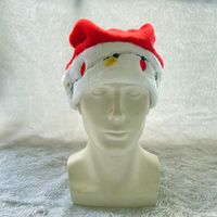 Christmas Classic Style Color Block Yarn Party Christmas Hat main image 2