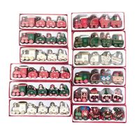 Christmas Simple Style Color Block Wood Holiday Decorative Props main image 1