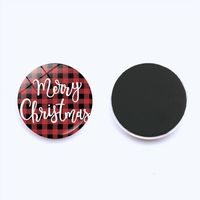 Christmas Snowflake Elk Refridgerator Magnets Crystal Glass Magnetic Creative Whiteboard Stickers Home Decorations 25mm sku image 2
