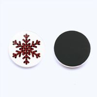 Christmas Snowflake Elk Refridgerator Magnets Crystal Glass Magnetic Creative Whiteboard Stickers Home Decorations 25mm sku image 1