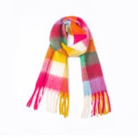 Women's Basic Plaid Polyester Scarf sku image 4