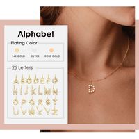 Vintage Style Letter Stainless Steel Plating Pendant Necklace main image 1