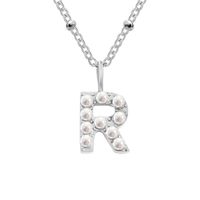 Vintage Style Letter Stainless Steel Plating Pendant Necklace sku image 18
