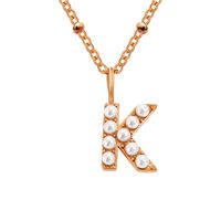 Vintage Style Letter Stainless Steel Plating Pendant Necklace sku image 60