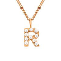 Vintage Style Letter Stainless Steel Plating Pendant Necklace sku image 67