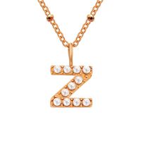 Vintage Style Letter Stainless Steel Plating Pendant Necklace sku image 75