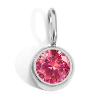 1 Piece Stainless Steel Rhinestones 14K Gold Plated Rose Gold Plated Round Polished Pendant sku image 7