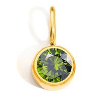 1 Piece Stainless Steel Rhinestones 14K Gold Plated Rose Gold Plated Round Polished Pendant sku image 14