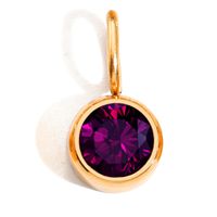 1 Piece Stainless Steel Rhinestones 14K Gold Plated Rose Gold Plated Round Polished Pendant sku image 21
