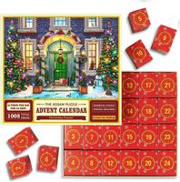 Christmas Advent Calendar Puzzles Kids(7-16years) Color Block Paper Toys main image 1