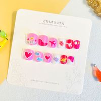 Sweet Simple Style Heart Shape Candy Plastic Nail Patches 1 Set sku image 24