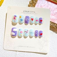 Sweet Simple Style Heart Shape Candy Plastic Nail Patches 1 Set sku image 40