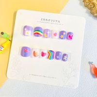 Sweet Simple Style Heart Shape Candy Plastic Nail Patches 1 Set sku image 21