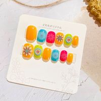 Sweet Simple Style Heart Shape Candy Plastic Nail Patches 1 Set sku image 33