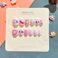 Sweet Simple Style Heart Shape Candy Plastic Nail Patches 1 Set sku image 6