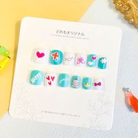 Sweet Simple Style Heart Shape Candy Plastic Nail Patches 1 Set sku image 18