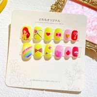 Sweet Simple Style Heart Shape Candy Plastic Nail Patches 1 Set sku image 42