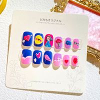 Sweet Simple Style Heart Shape Candy Plastic Nail Patches 1 Set sku image 46