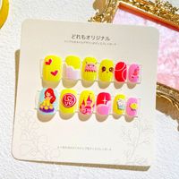 Sweet Simple Style Heart Shape Candy Plastic Nail Patches 1 Set sku image 43