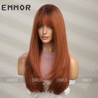 Women's Elegant Party Street High Temperature Wire Bangs Long Straight Hair Wigs main image 5