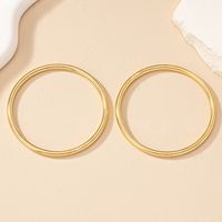 Simple Style Circle Round Alloy Plating 14k Gold Plated Women's Wristband main image 4