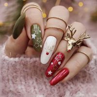 Sweet Simple Style Cartoon Starry Sky Plaid Plastic Nail Patches 1 Set sku image 7