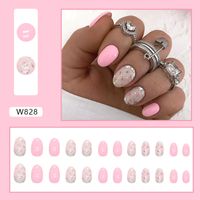French Style Sweet Solid Color Cartoon Star Butterfly Plastic Nail Patches 1 Set sku image 24