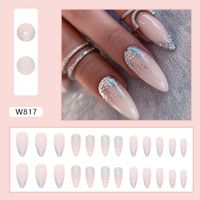 French Style Sweet Solid Color Cartoon Star Butterfly Plastic Nail Patches 1 Set sku image 6