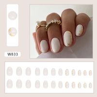French Style Sweet Solid Color Cartoon Star Butterfly Plastic Nail Patches 1 Set sku image 14