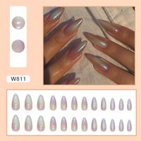 French Style Sweet Solid Color Cartoon Star Butterfly Plastic Nail Patches 1 Set sku image 17