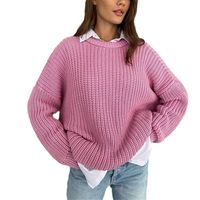 Women's Sweater Long Sleeve Sweaters & Cardigans Classic Style Solid Color main image 5